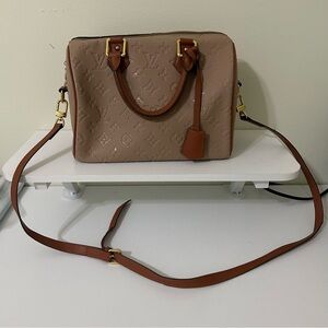 Designer inspired Tan Crossbody Bag